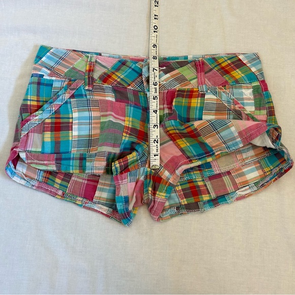 Grane Jeans Multi Colored Plaid Patchwork Shorts Size 3 - Picture 6 of 7